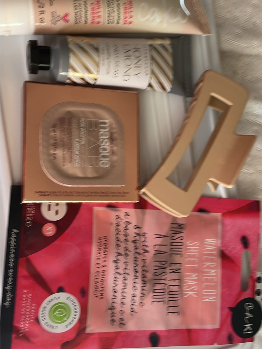 Hello Kitty Holiday Sheet Mask Pack with Red, Green, Gold Accents